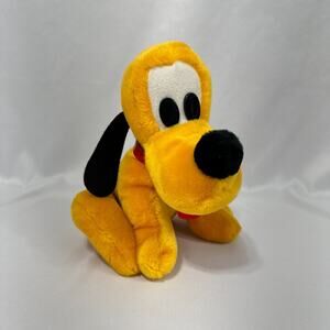 Disney Pluto Dog Plush Stuffed Toy 8.5 inch Soft Yellow Disneyland Disney World